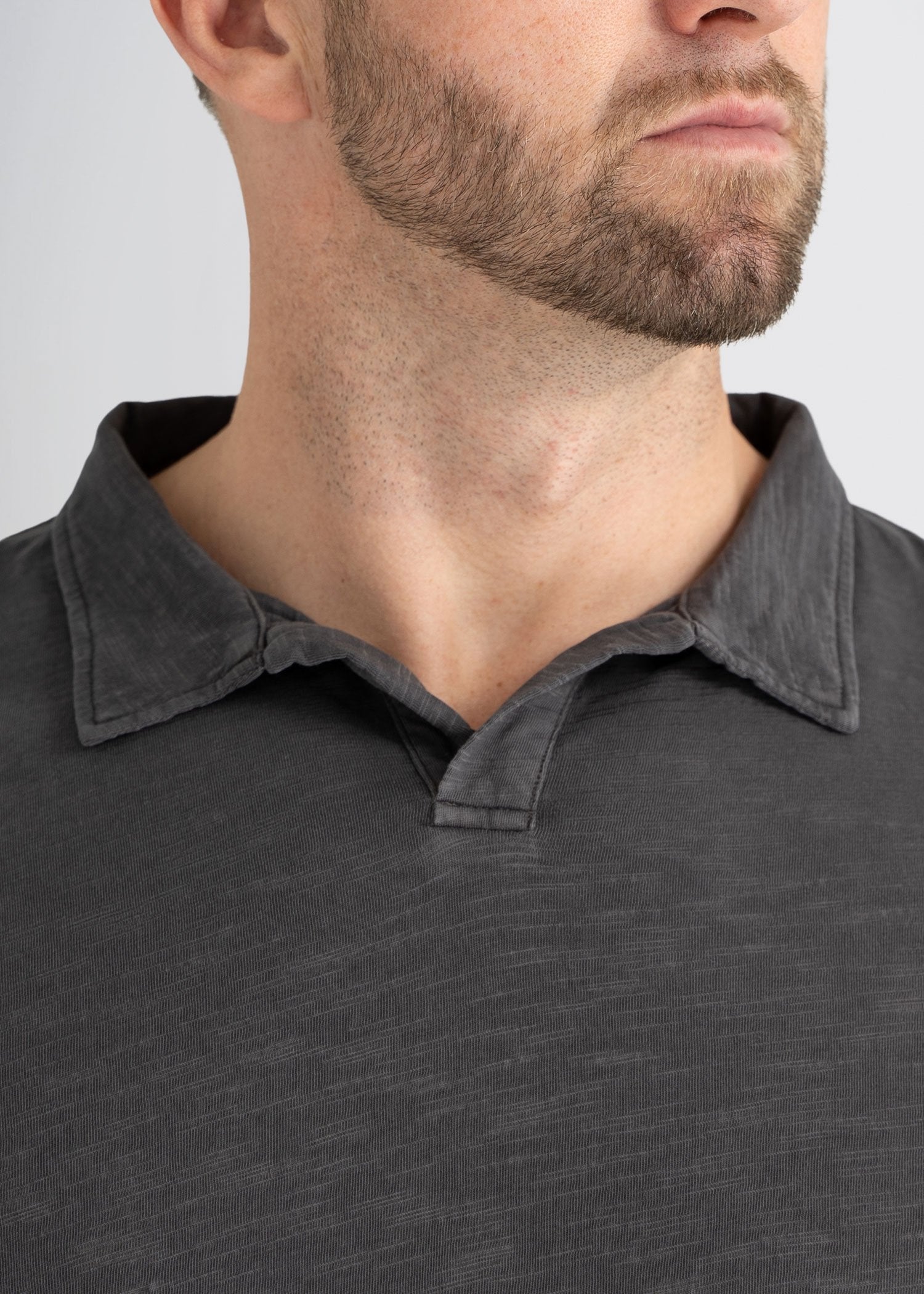 american-tall-mens-slub-polo-charcoal-detailcollar