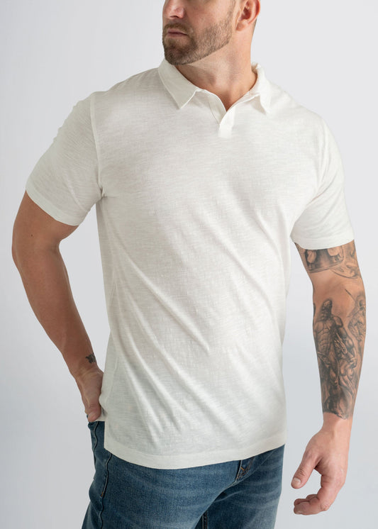 american-tall-mens-slub-polo-ecru-front
