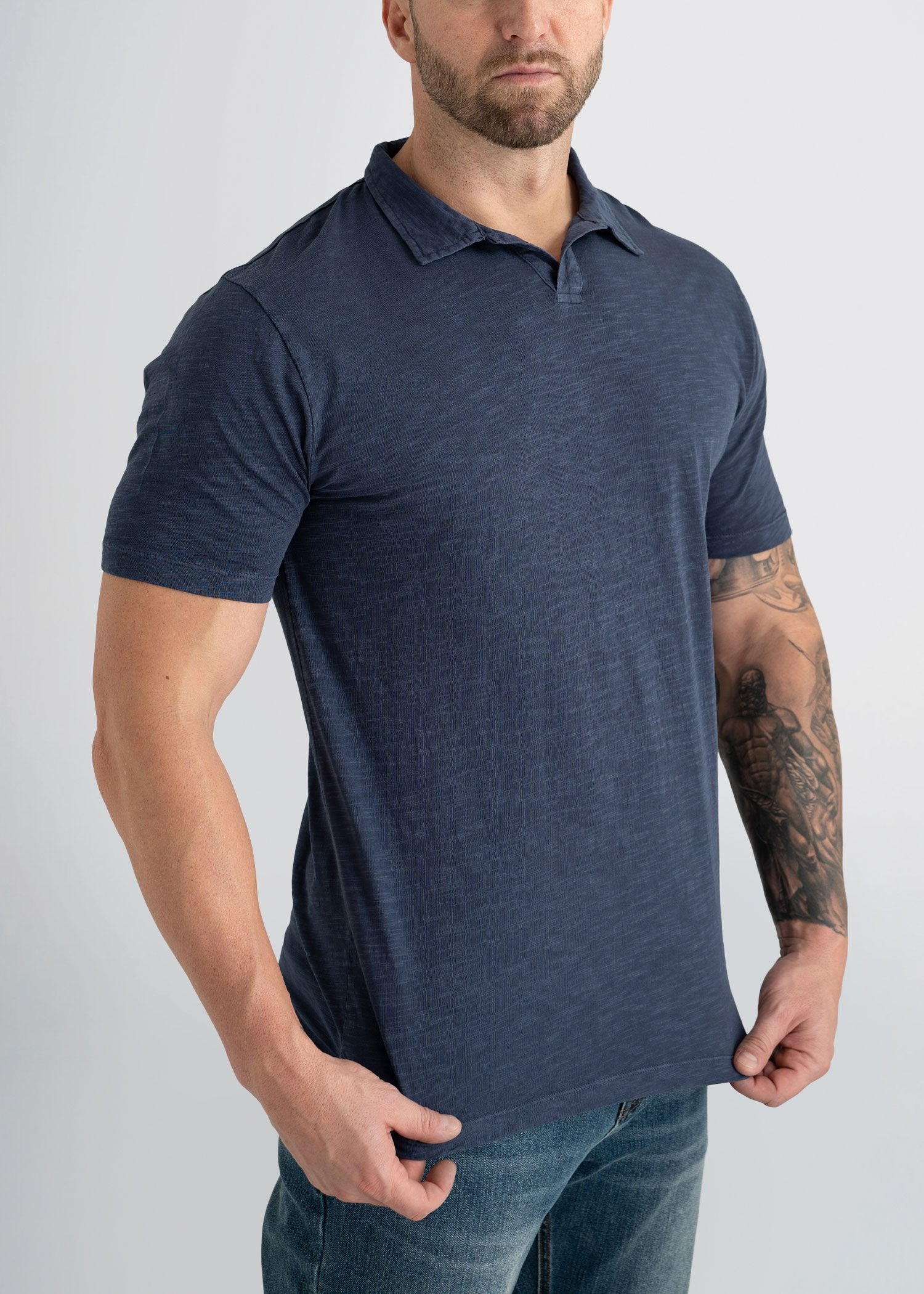american-tall-mens-slub-polo-navy-front