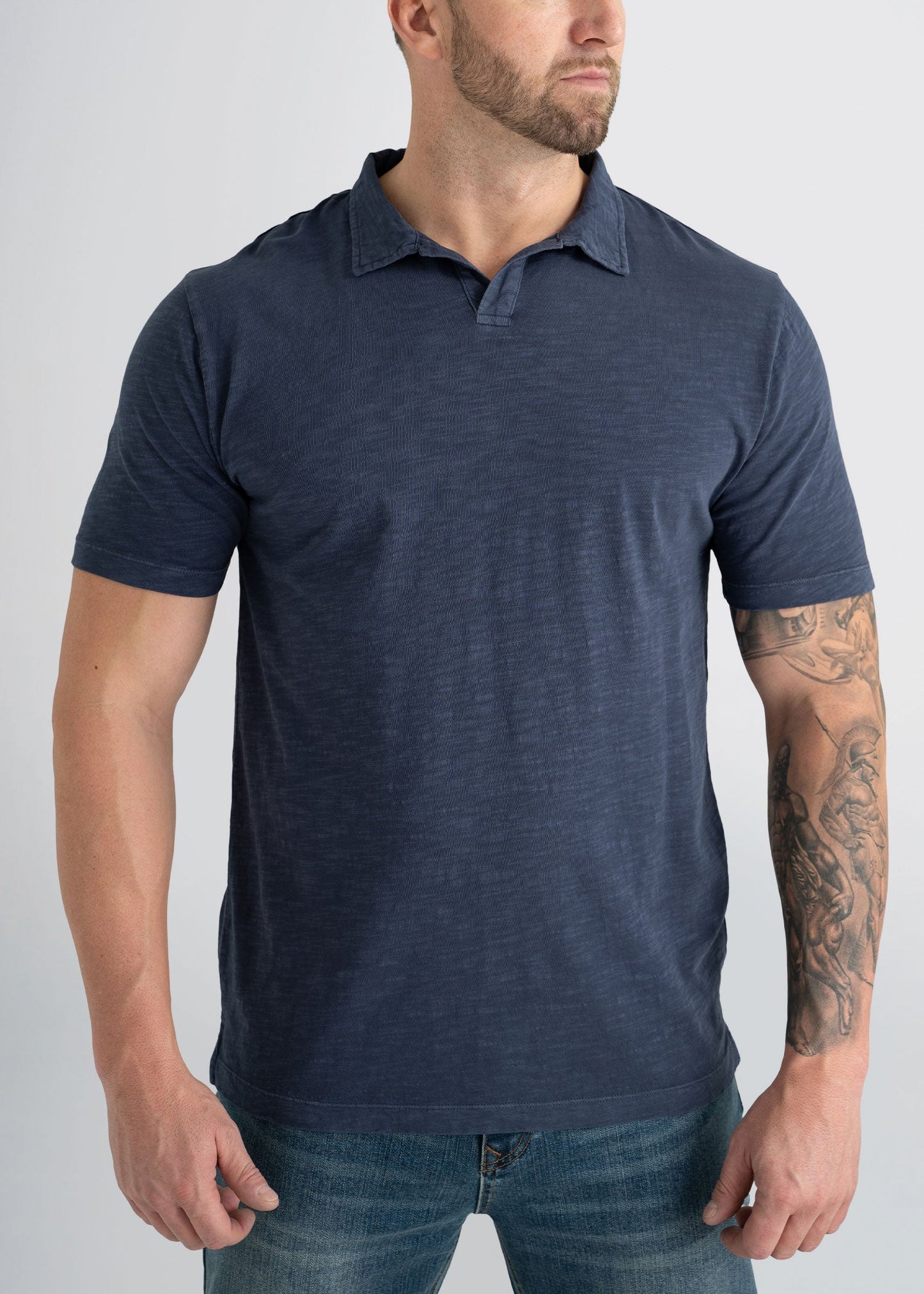 american-tall-mens-slub-polo-navy-front