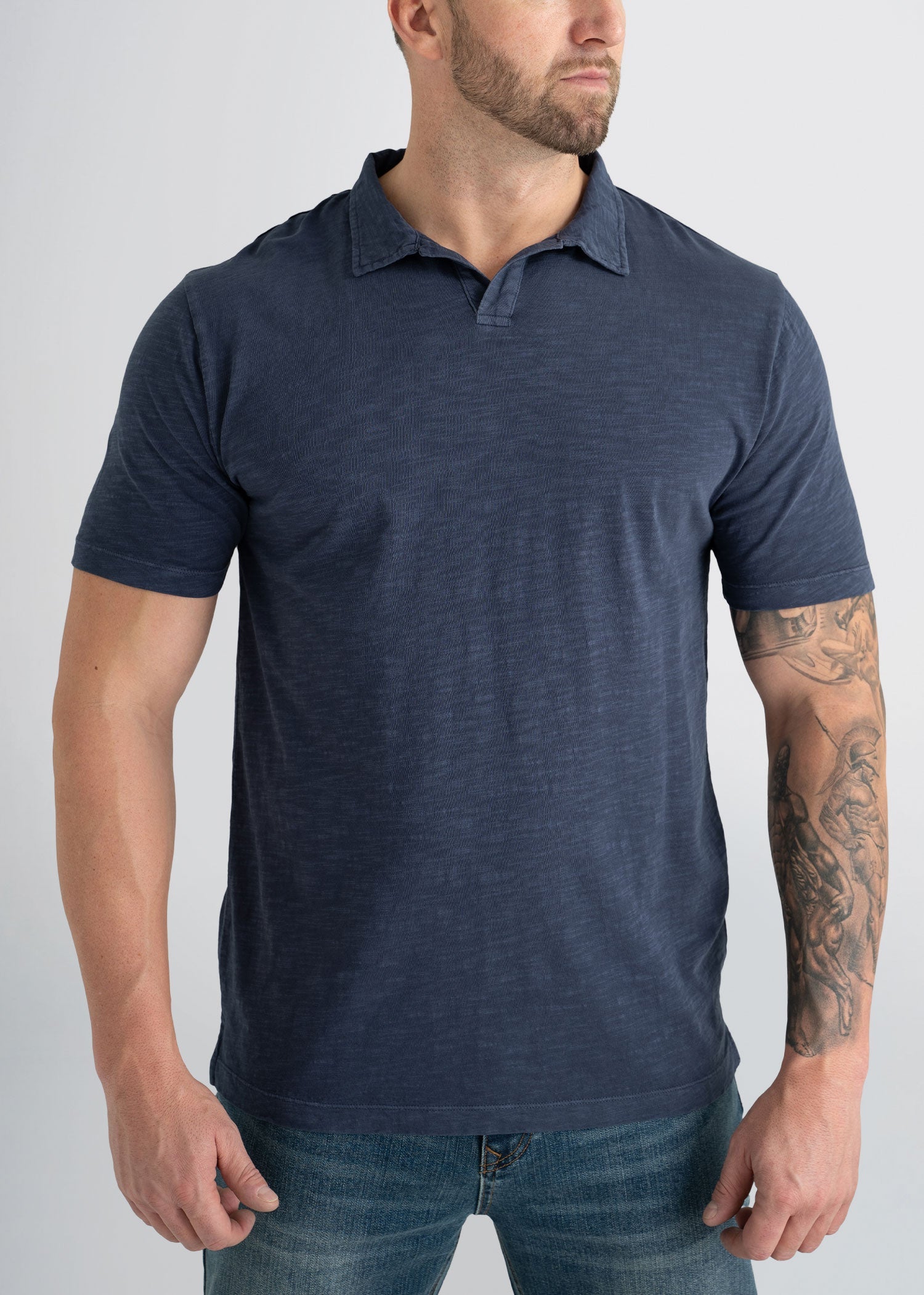 american-tall-mens-slub-polo-navy-front