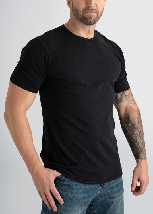 american-tall-mens-slub-tee-black-front