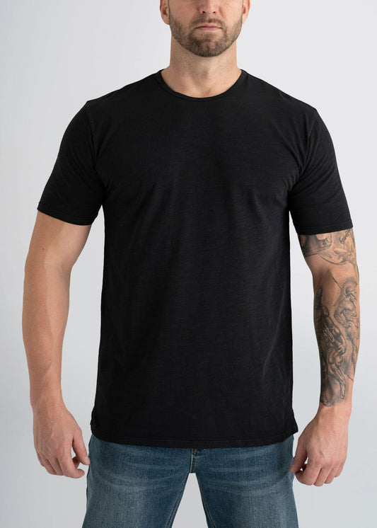 american-tall-mens-slub-tee-black-front