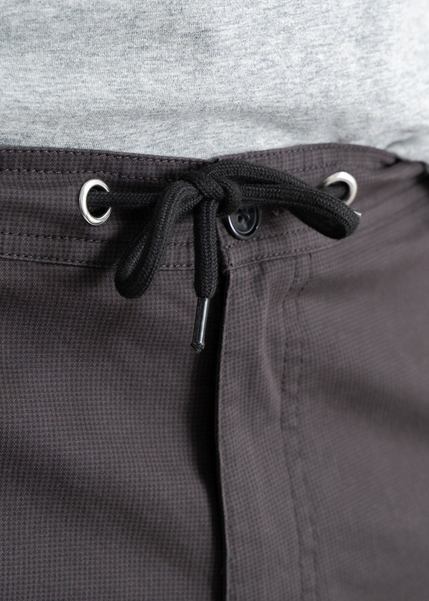 american-tall-mens-tattersall-shorts-charcoal-detail