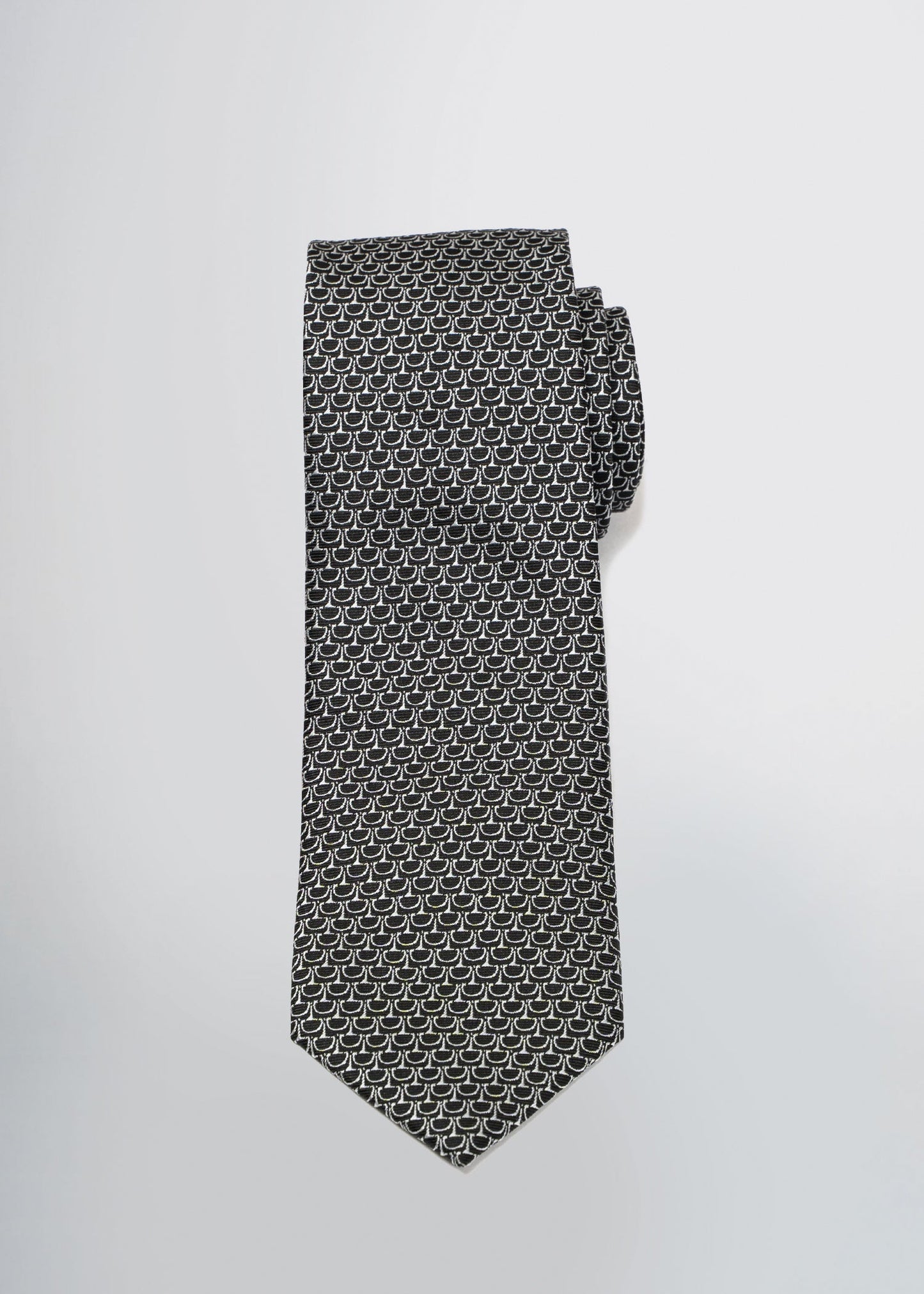 american-tall-mens-tie-black-silver-front