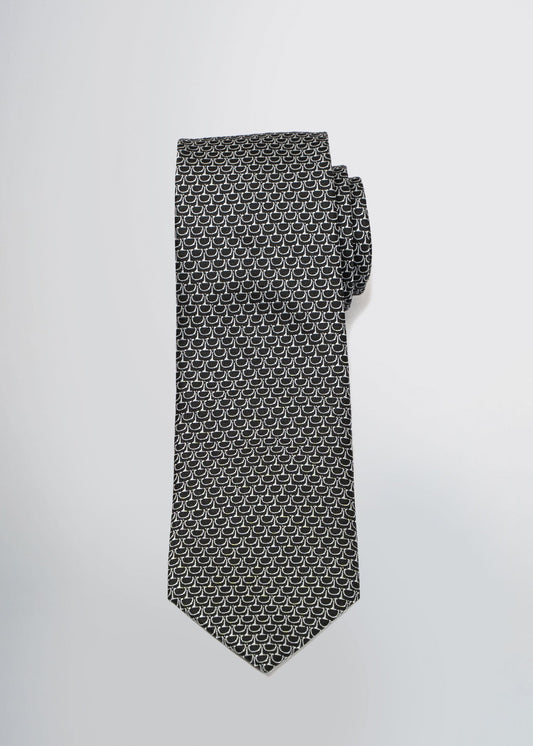 american-tall-mens-tie-black-silver-front