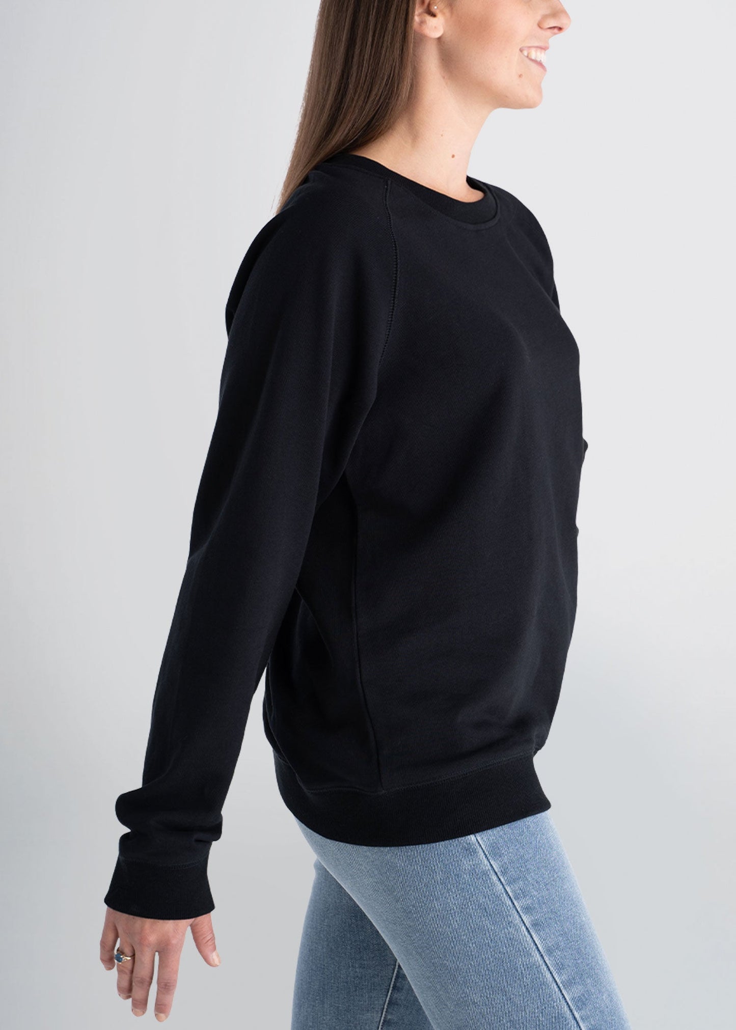 american-tall-womens-french-terry-crew-black-side