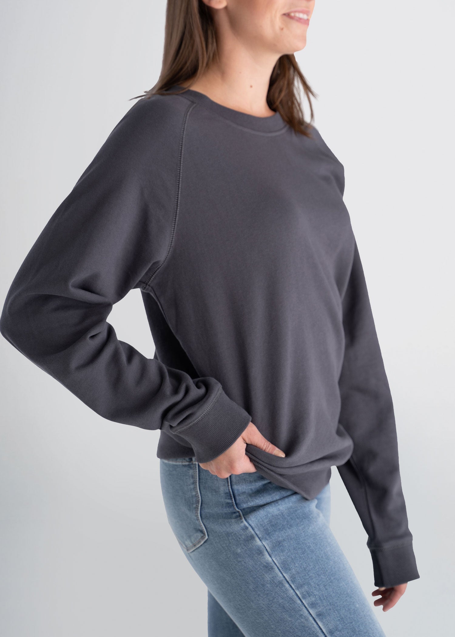 american-tall-womens-french-terry-crew-charcoal-side