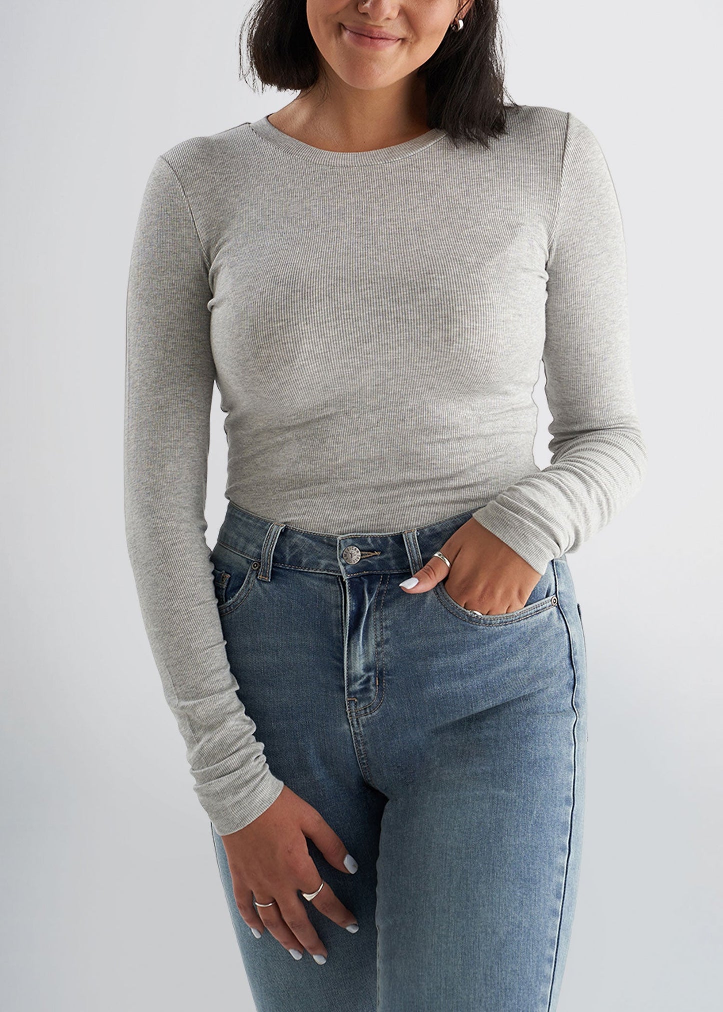 american-tall-womens-ribbed-longsleeve-grey-front