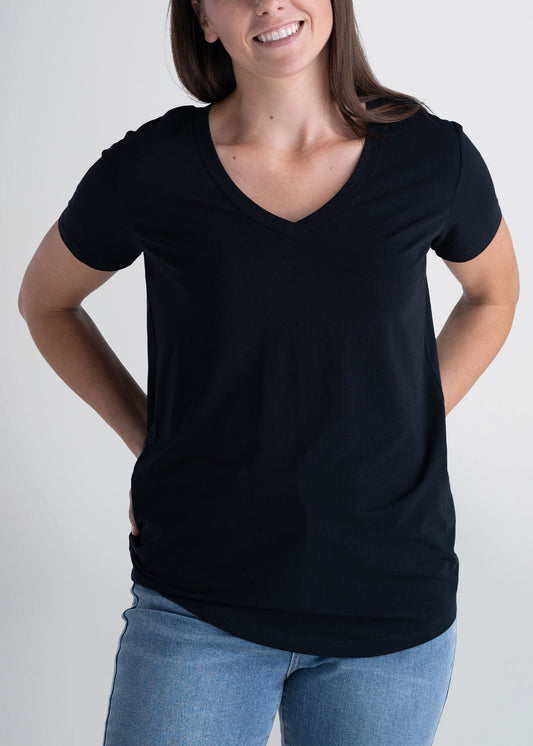 american-tall-womens-scoop-tee-black-front