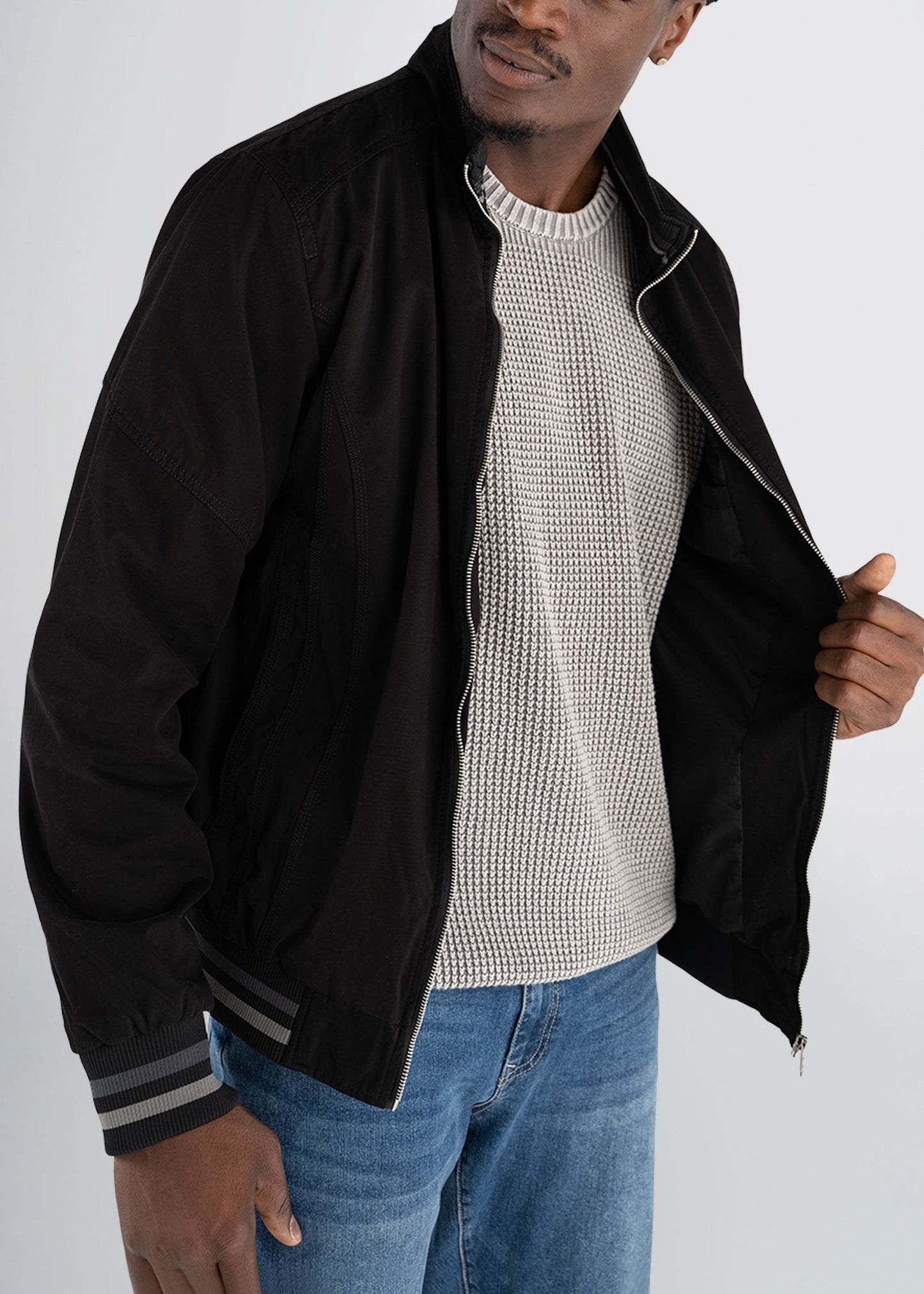 americantall-cotton-bomber-black-front-open