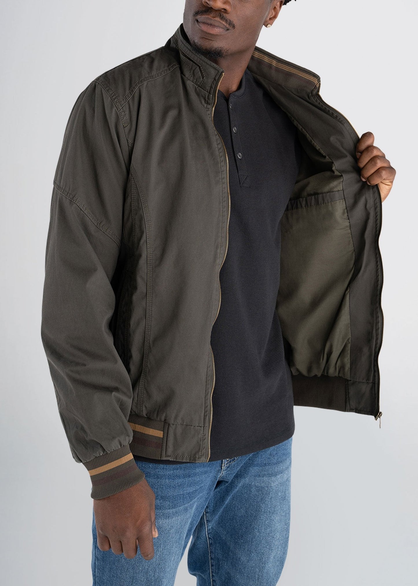 americantall-cotton-bomber-olivegreen-openjacket