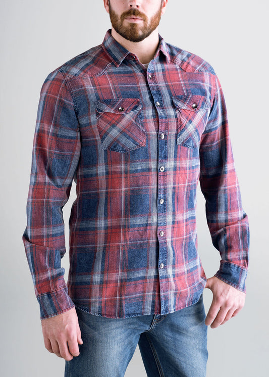 longjohn-and-sons-mens-indigo-wash-sumacred-navyplaid-front