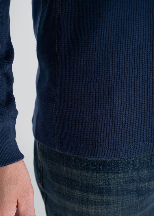      longjohnandsons-heavy-waffle-henley-navy-fabric